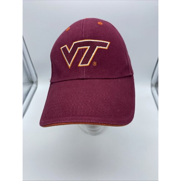 Virginia Tech Hokies Maroon Cap Hat VT Hook & Loop NCAA Signatures - Picture 6 of 9